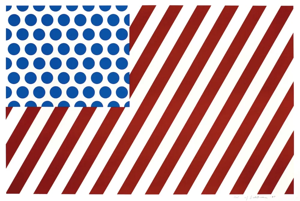 Zeefdruk Lichtenstein - Forms in Space (C.217)