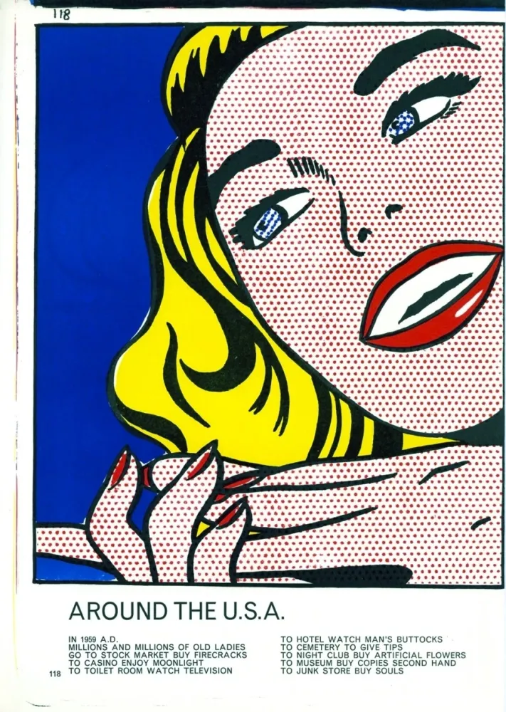 Lithografie Lichtenstein - Girl,