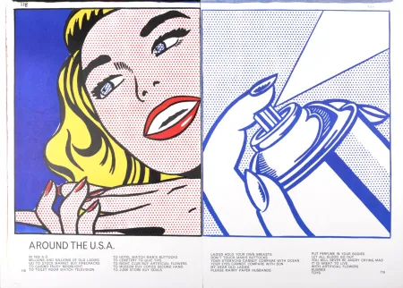 Lithografie Lichtenstein - Girl & Spray Can, 1964