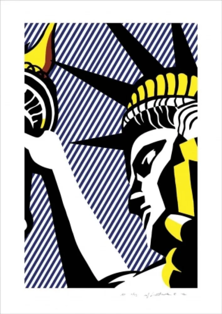 Lithografie Lichtenstein - I love liberty