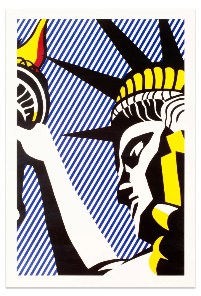 Zeefdruk Lichtenstein - I Love Liberty, 1982