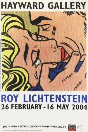 Zeefdruk Lichtenstein - Kiss V Hayward Gallery