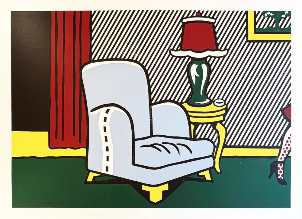 Houtsnede Lichtenstein - La Sortie from the Interior Series