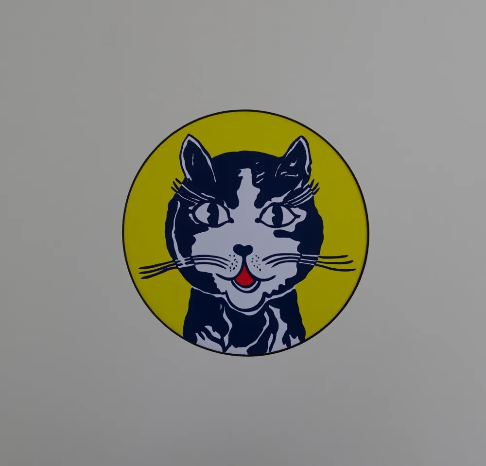 Zeefdruk Lichtenstein - Laughing cat