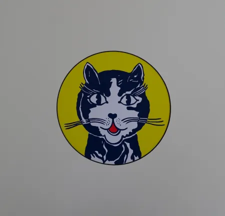 Zeefdruk Lichtenstein - Laughing cat