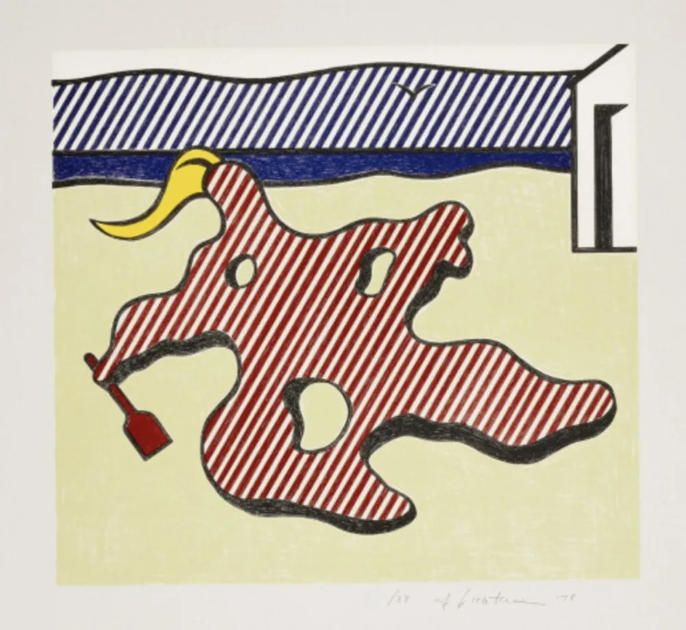Lithografie Lichtenstein - Nude on Beach, from the Surrealist Series