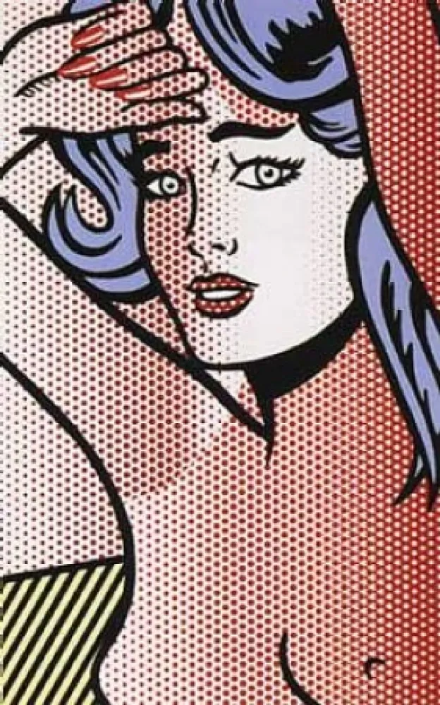 Lithografie Lichtenstein - Nude with Blue Hair