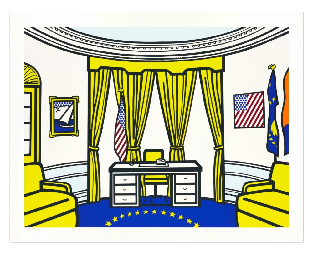 Zeefdruk Lichtenstein - Oval Office, 1992
