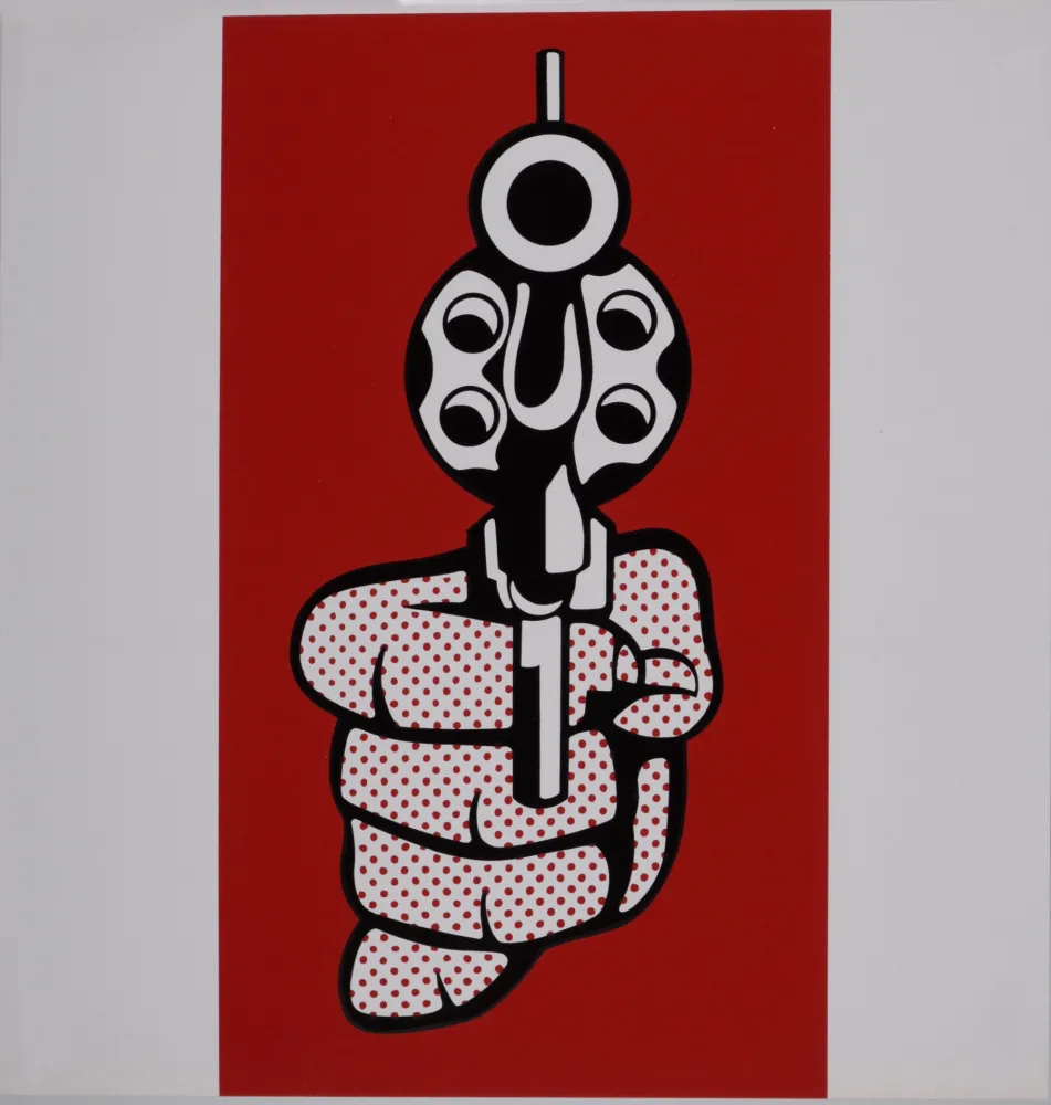 Zeefdruk Lichtenstein - Pistol, 1968 - Scarce Banner edition!