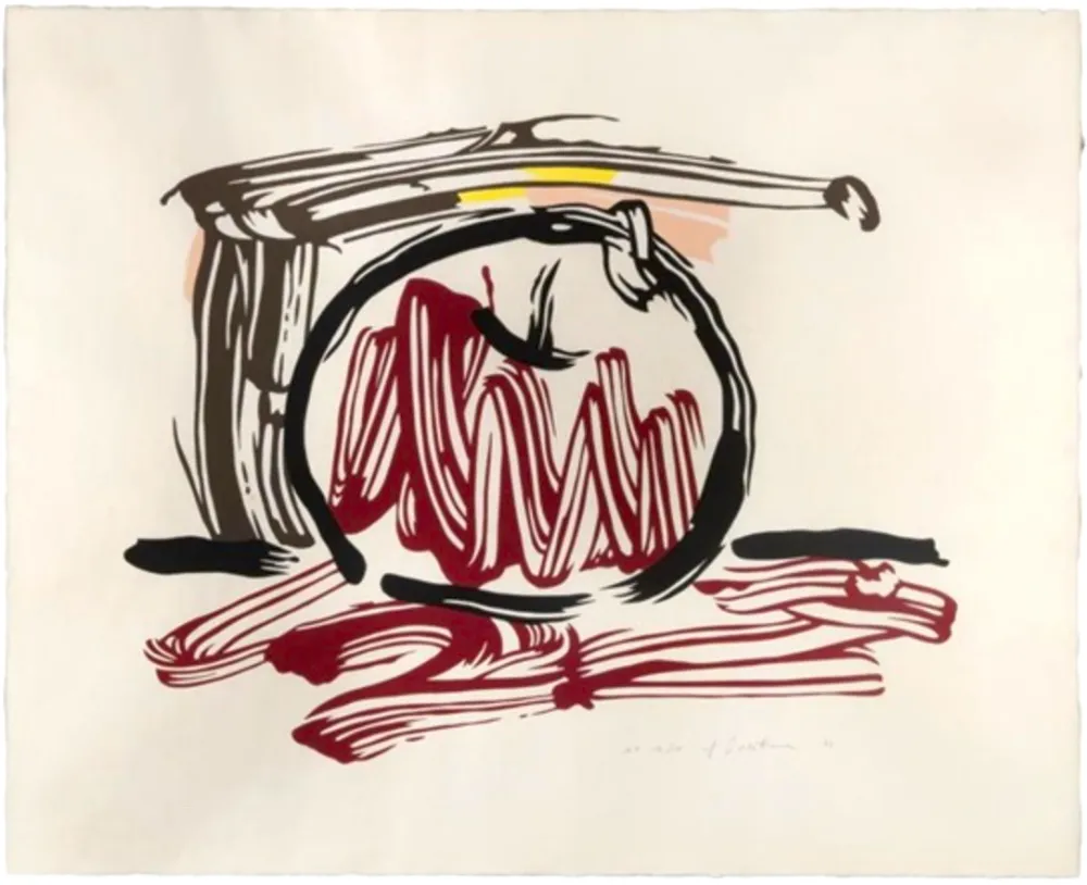 Houtsnede Lichtenstein - Red Apple, from Seven Apple Woodcuts Series (C. 196) 