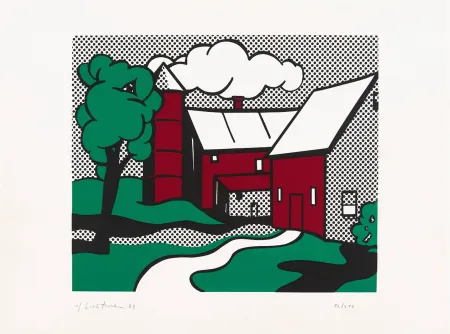 Zeefdruk Lichtenstein - Red Barn