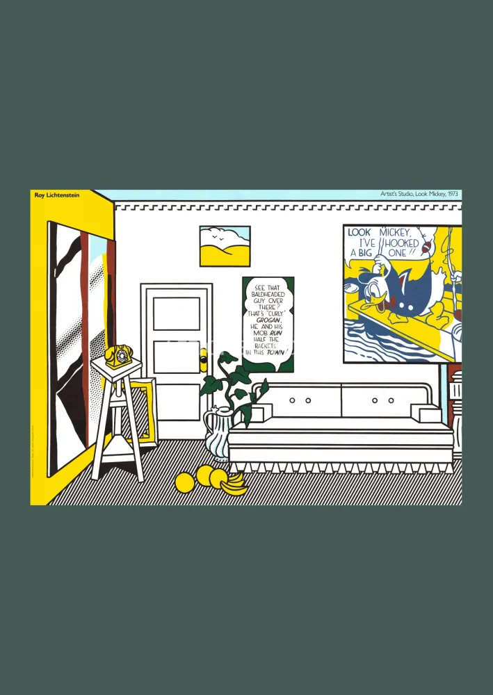 Lithografie Lichtenstein - Roy Lichtenstein: 'Artist's Studio - Look Mickey' 1982 Offset-lithograph