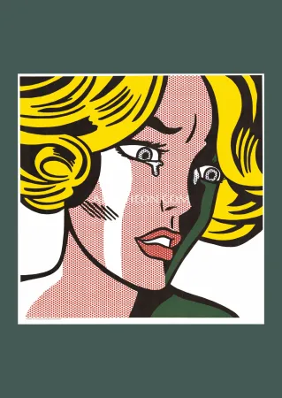 Lithografie Lichtenstein - Roy Lichtenstein: 'Frightened Girl' 1984 Offset-lithograph