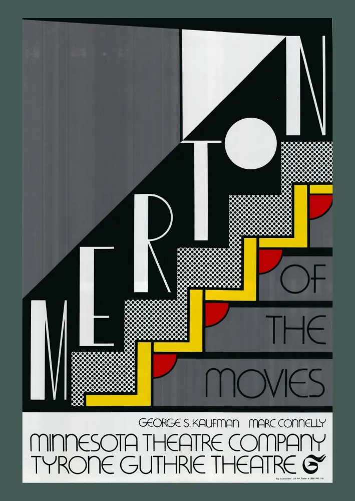 Zeefdruk Lichtenstein - Roy Lichtenstein: 'Merton Of The Movies' 1968 Silverfoil-serigraph