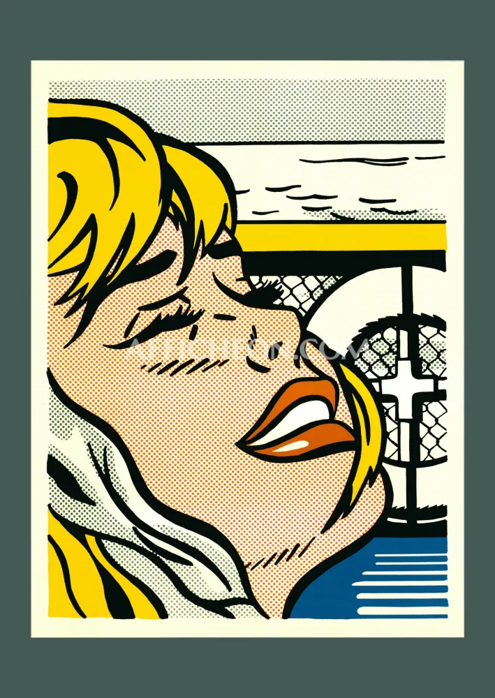 Lithografie Lichtenstein - Roy Lichtenstein: 'Shipboard Girl' 1982 Offset-lithograph