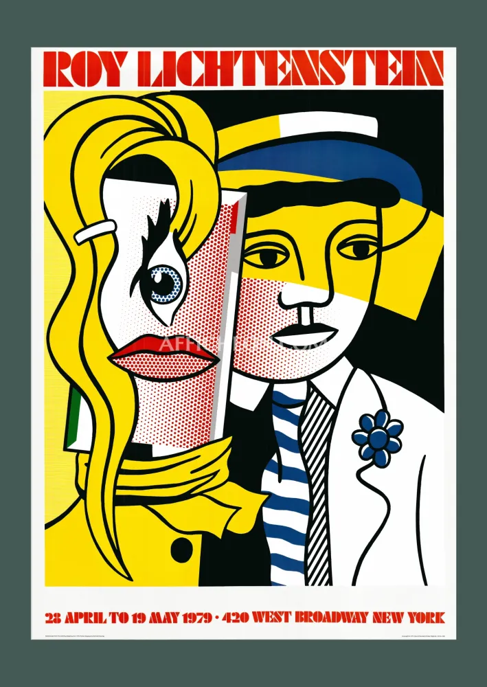 Lithografie Lichtenstein - Roy Lichtenstein: 'Stepping Out' 1979 Offset-lithograph