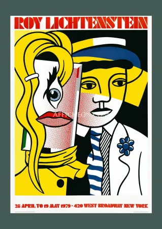 Lithografie Lichtenstein - Roy Lichtenstein: 'Stepping Out' 1979 Offset-lithograph