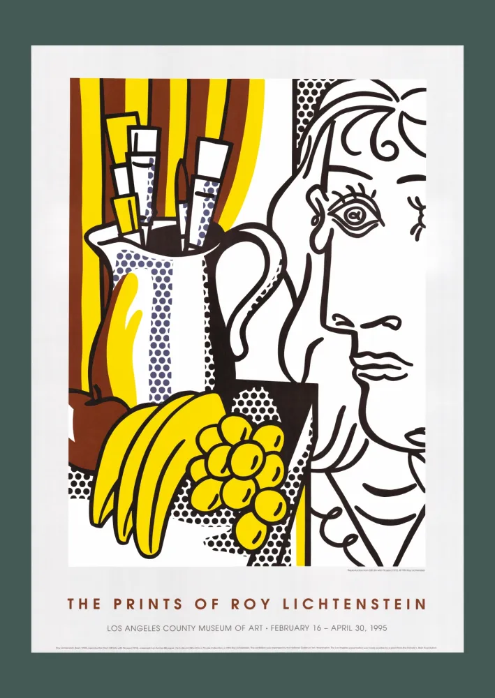 Lithografie Lichtenstein - Roy Lichtenstein: 'Still Life with Picasso' 1995 Offset-lithograph
