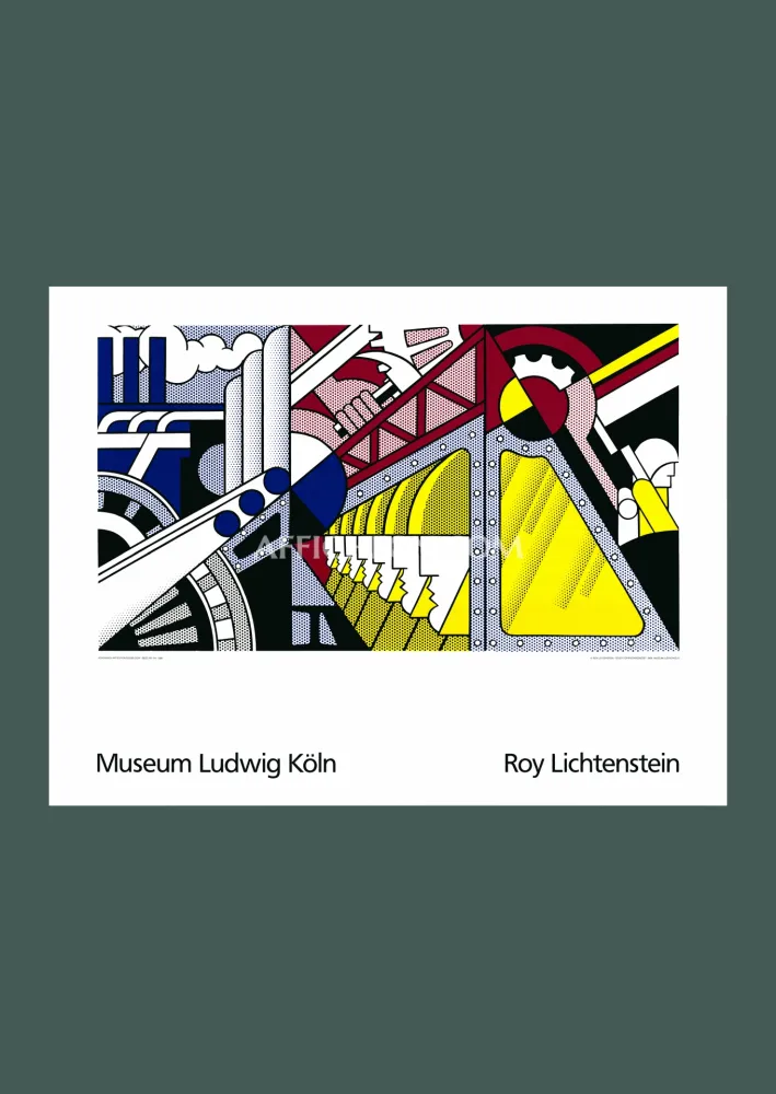 Zeefdruk Lichtenstein - Roy Lichtenstein: 'Study for Preparedness' 1989 Offset-serigraph