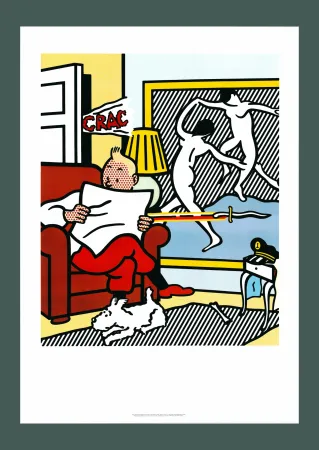 Lithografie Lichtenstein - Roy Lichtenstein: 'Tintin Reading' 1994 Offset-lithograph
