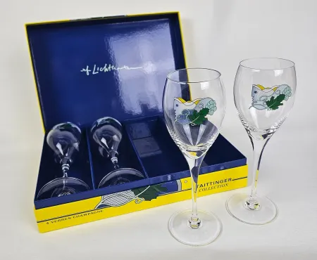 Zeefdruk Lichtenstein - Set of 4 Taittinger Collection Champagne Flutes