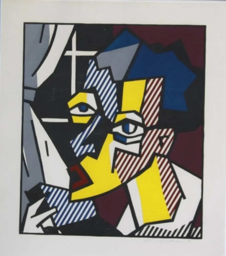 Houtsnede Lichtenstein - The Student