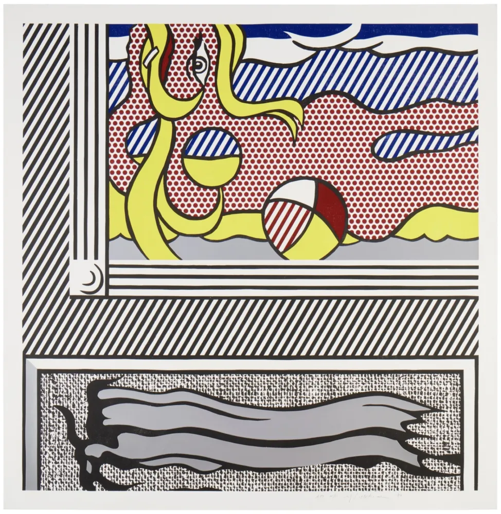 Lithografie Lichtenstein - Two Paintings: Beach Ball