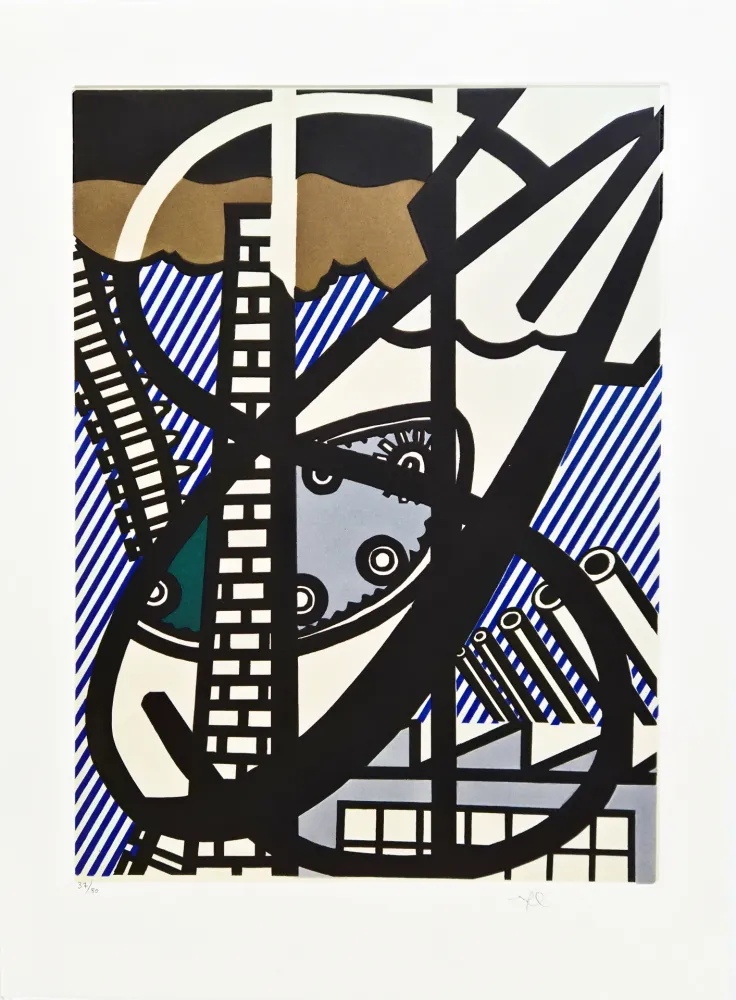 Ets En Aquatint Lichtenstein - Une Fenêtre ouverte sur Chicago’