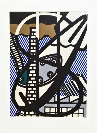 Ets En Aquatint Lichtenstein - Une Fenêtre ouverte sur Chicago’