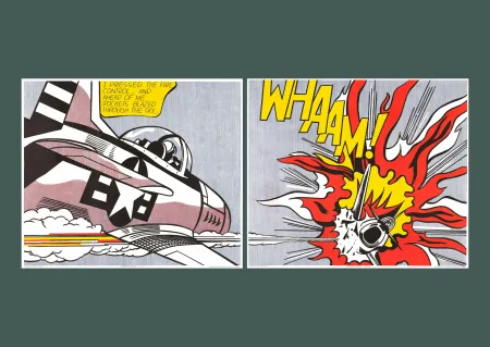Lithografie Lichtenstein - 'WHAAM!' 1986 Offset-lithograph Diptych Set