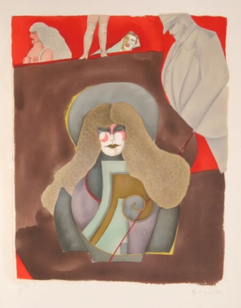 Lithografie Lindner - Blondie