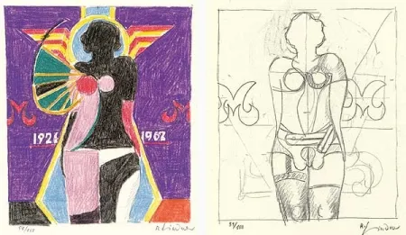 Lithografie Lindner - Marylin was here - 17 handsigned prints