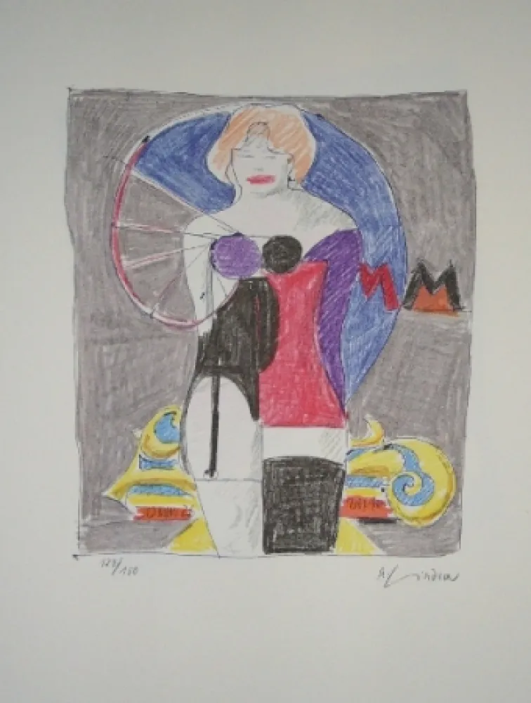 Lithografie Lindner - Marylin was here 3