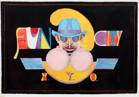 Lithografie Lindner - NY Men (Fun City)