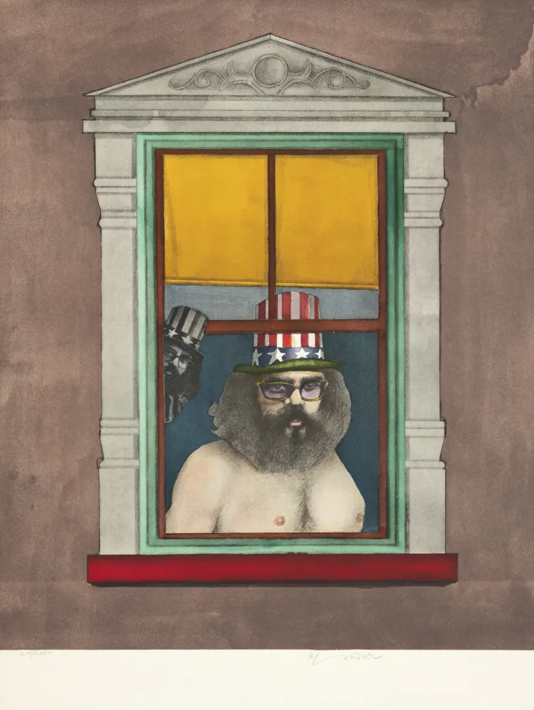 Lithografie Lindner - Poet