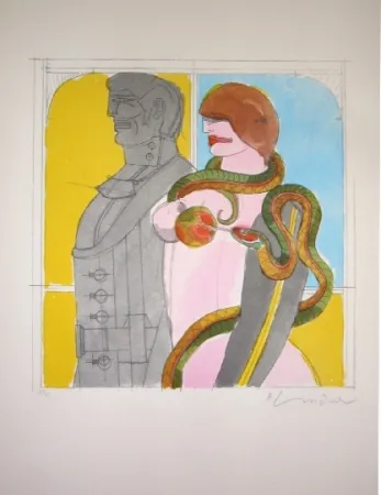 Lithografie Lindner - The Snake 