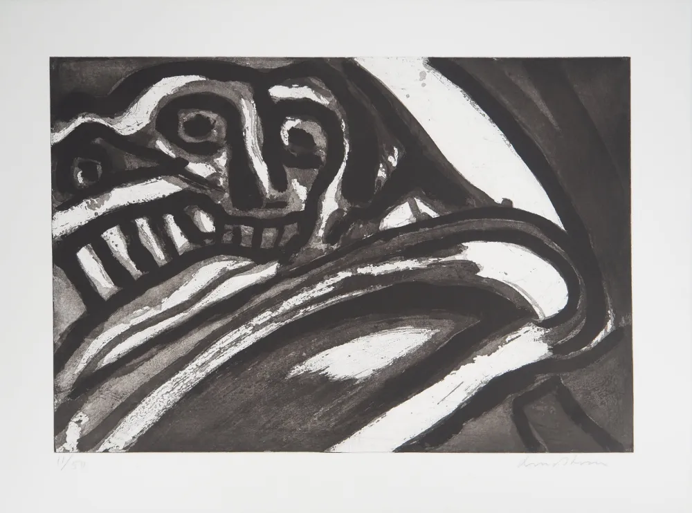 Aquatint Lindstrom - Deux personnages