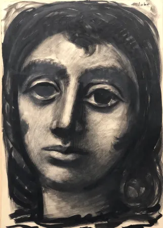 Geen Techniek Lobo - Estudio cabeza de mujer