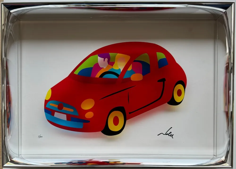 Zeefdruk Lodola - My city car (Plexiglass)