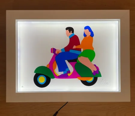 Zeefdruk Lodola - Vespa In Love (PVC)