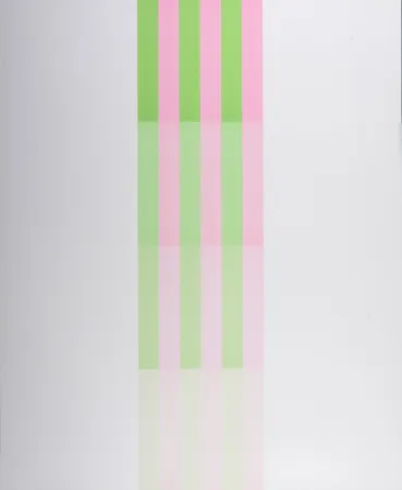 Lithografie Lohse - Farbstreifen - Hand-signed