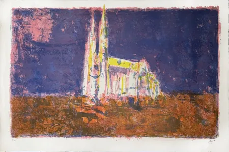 Lithografie Lorjou - Chartres de la Beauce