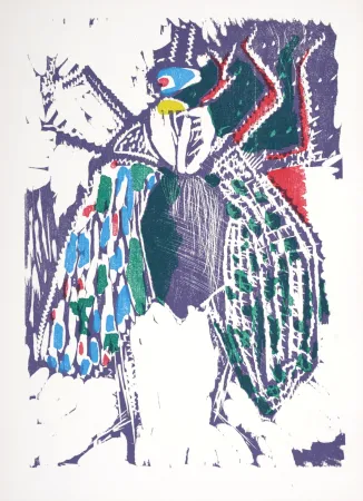 Houtsnede Lorjou - La Mouche, 1965