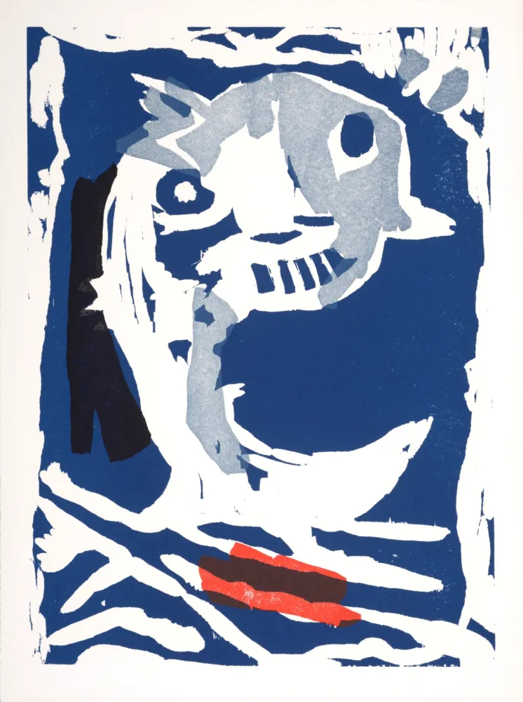 Houtsnede Lorjou - Le Dauphin,1965