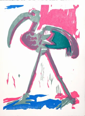 Houtsnede Lorjou - L'Ibis, 1965