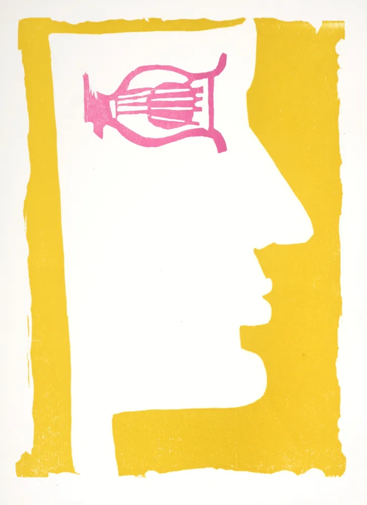 Houtsnede Lorjou - Orphée, 1965