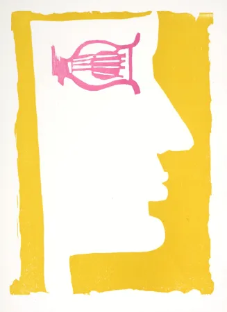 Houtsnede Lorjou - Orphée, 1965