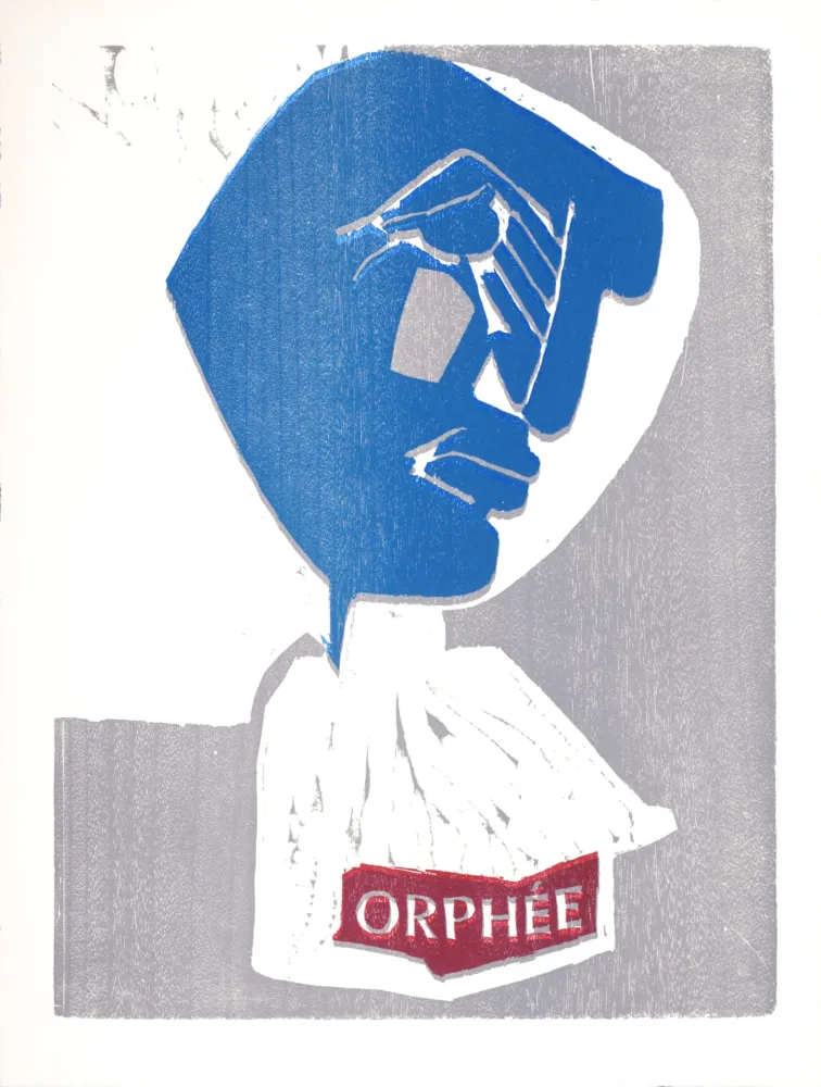 Houtsnede Lorjou - Orphée, 1965