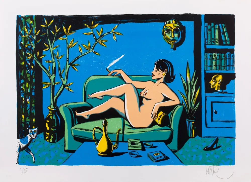 Lithografie Loustal - Nu au Masque