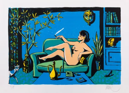 Lithografie Loustal - Nu au Masque